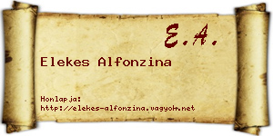 Elekes Alfonzina névjegykártya